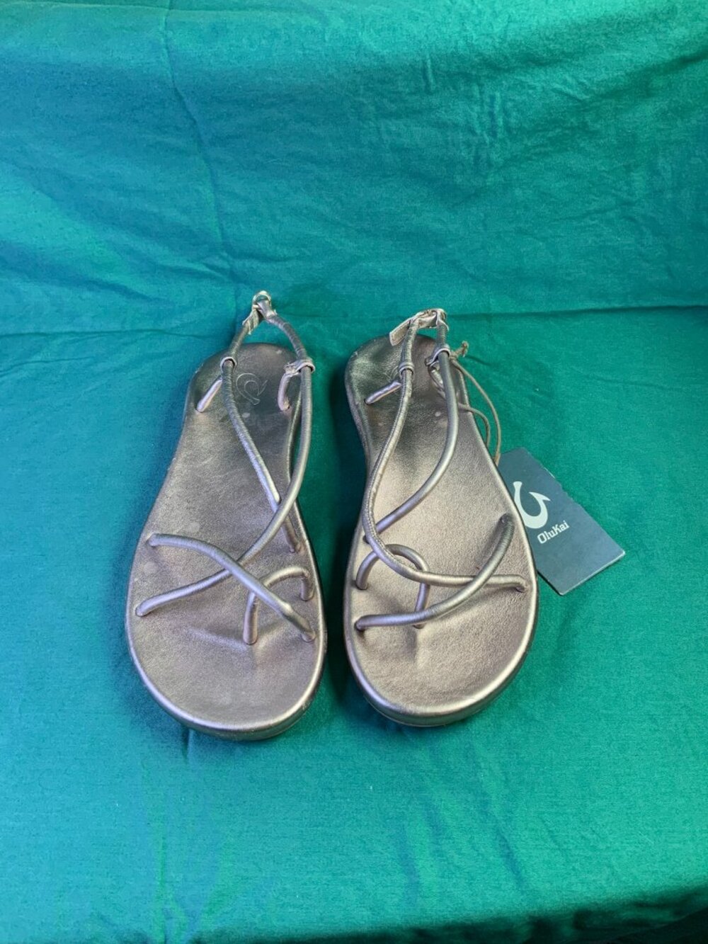 Olukai Waiau Champagne Sandals Size 10